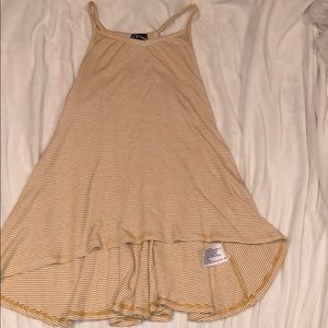 Yellow and white tank top